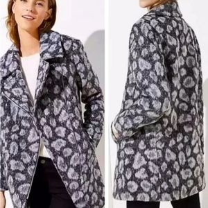 Loft Size XL Leopard Wool Coat